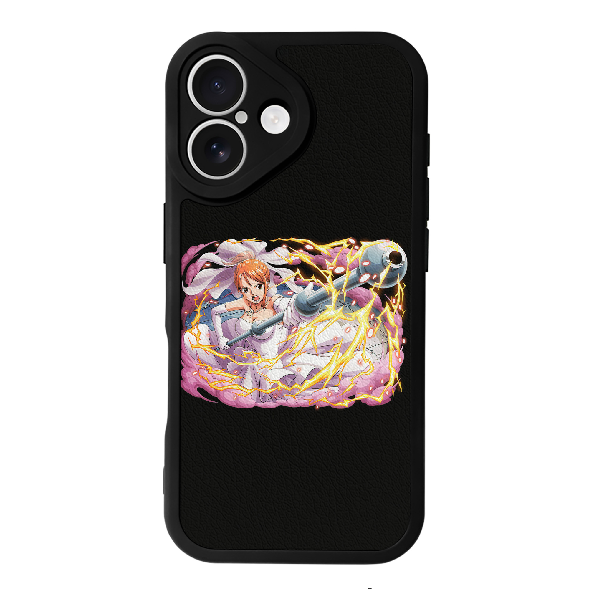（画像用） ワンピース ナミ ONE PIECE Nami 【iPhone 16シリーズ対応】シリコンスマホケース（レザー調） 材質：シリコン